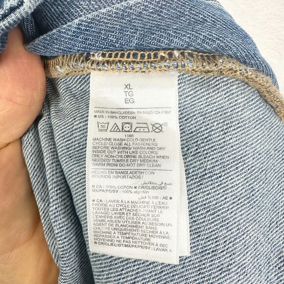 Judy Blue High Waist Distressed Raw Hem Denim Shorts Size 1XL Cutoff Stretch - Picture 5 of 5